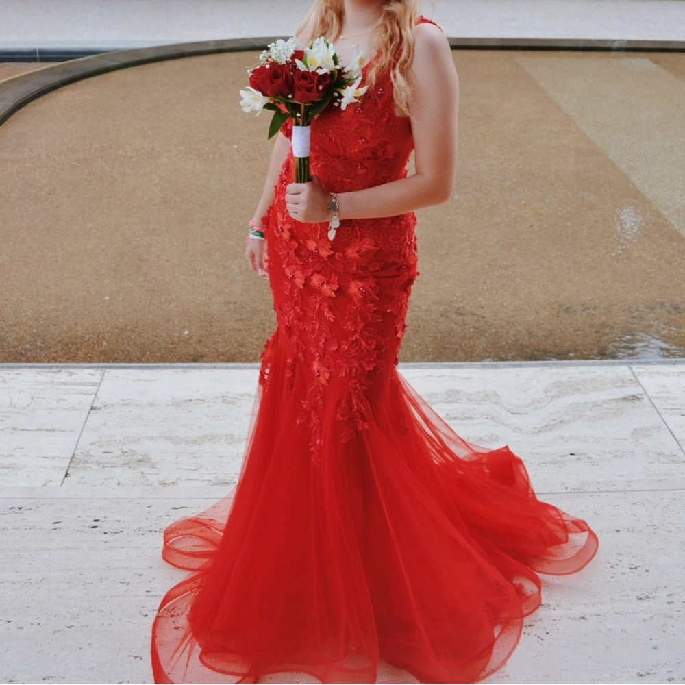 Jovani Vibrant Red Prom Dress
